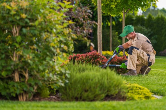 Tuinman in de buurt Veltem-Beisem, Vlaams-Brabant