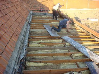 Platte daken in roofing Vichte, West-Vlaanderen