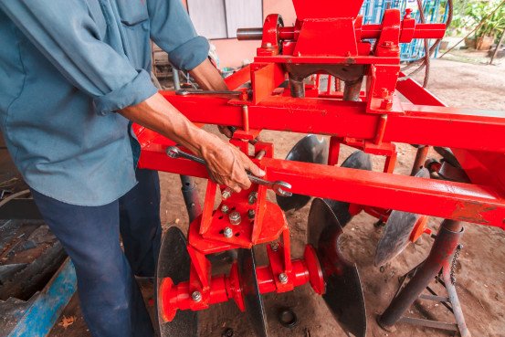 Herstellen van landbouwmachines Dranouter, West-Vlaanderen